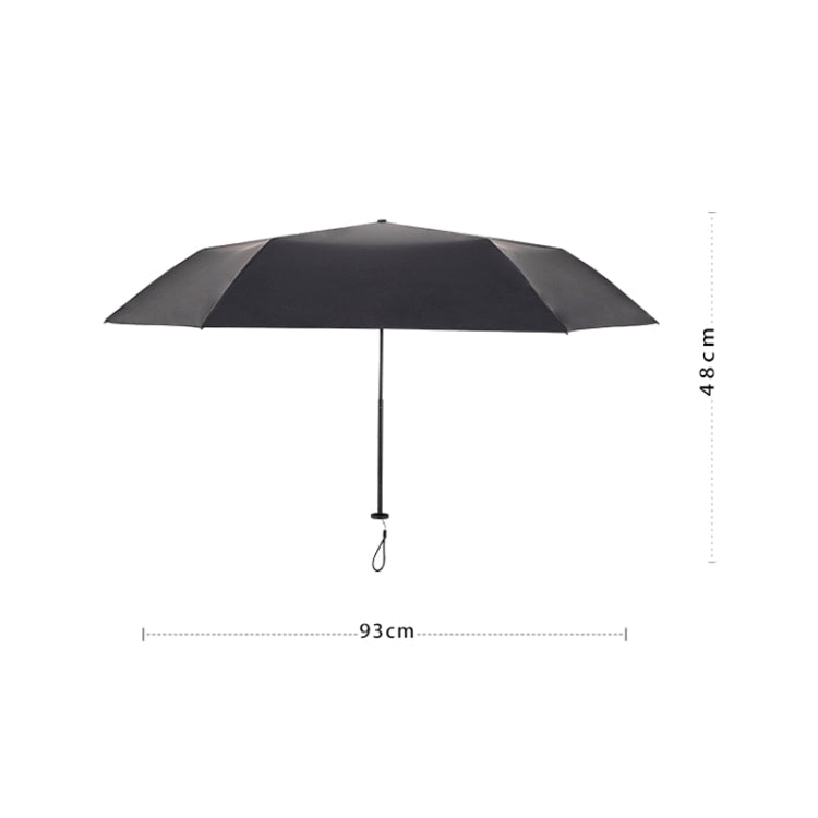 PARACHASE Carbon Fiber Light Portable Small Clever Black Glue Sunscreen Anti-UV Sun Umbrella(Navy)