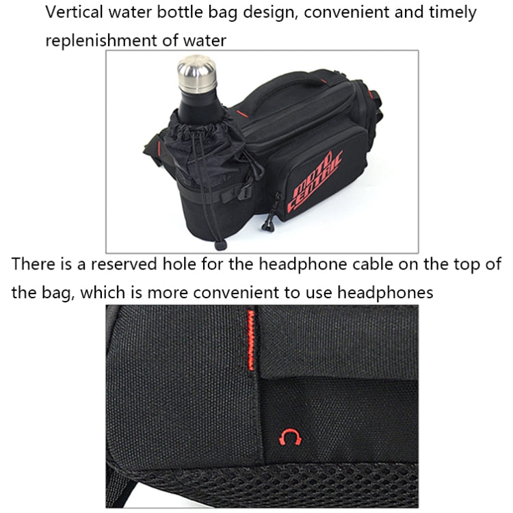 MOTOCENTRIC 11-MC-0112 Multifunctional Motorcycle Riding Messenger Waist Bag(Reflective)