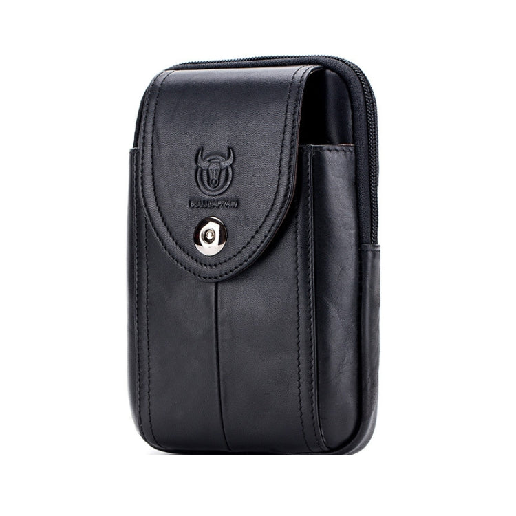 BULL CAPTAIN  Leather Multifunctional Waist Bag For Men(Black-07)