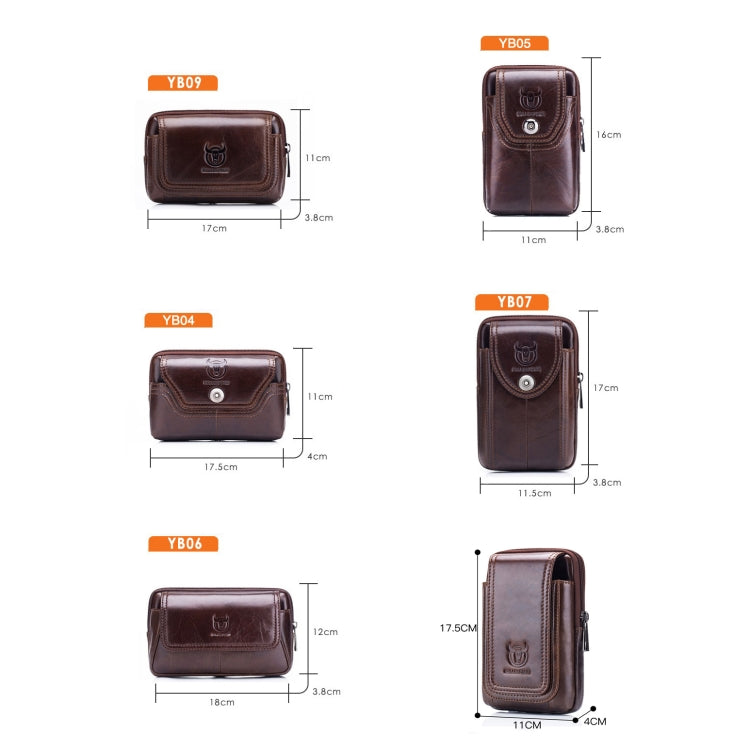 BULL CAPTAIN  Leather Multifunctional Waist Bag For Men(Black-04)