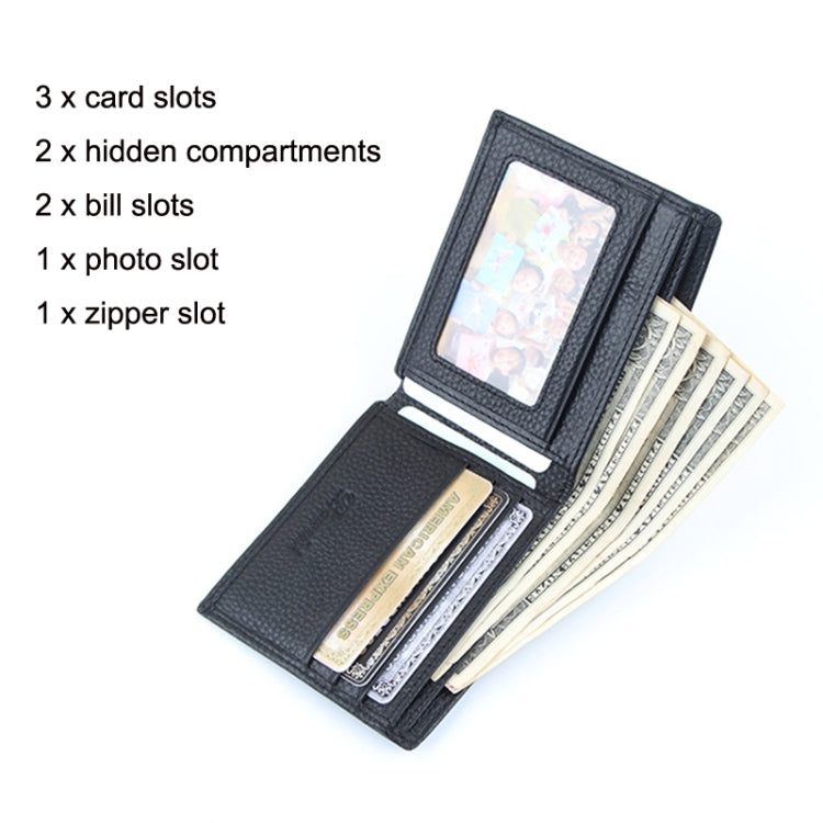Baweisi A-6598-1 Men Casual Short RFID Wallet Multifunctional Card Holder