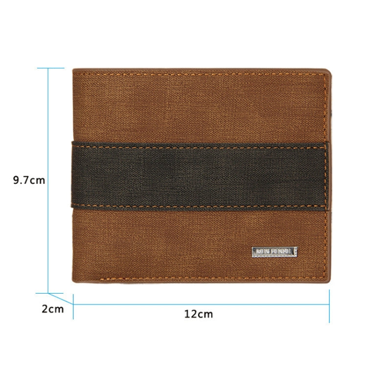 MenBense Large Capacity Short Multi-Card Matte Wallet(Blue)