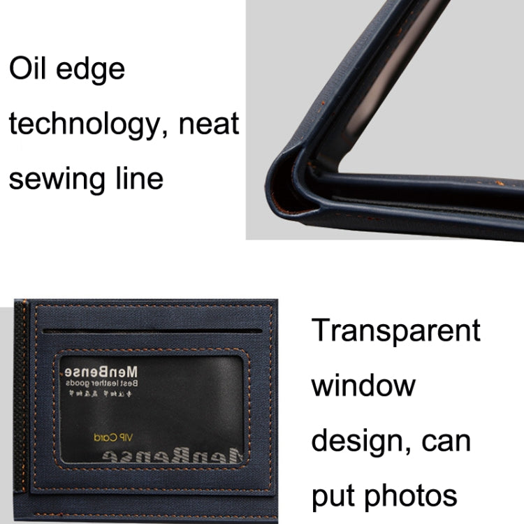 MenBense Large Capacity Short Multi-Card Matte Wallet(Dark Brown)