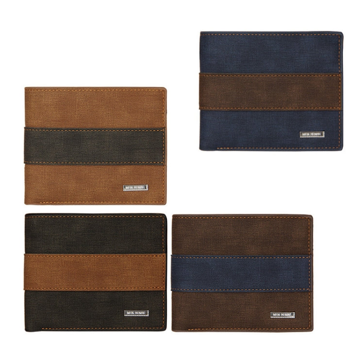 MenBense Large Capacity Short Multi-Card Matte Wallet(Black)