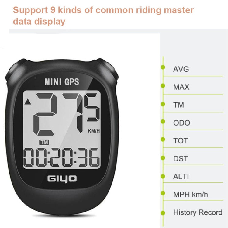 GIYO M3 LCD Display Bike GPS Cycling Computer Wireless Road Bicycle Stopwatch Velocimeter(White)