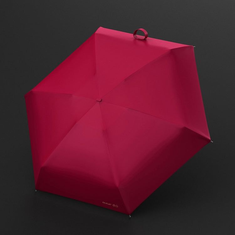 OLYCAT Portable Black Glue Sunshade Sunscreen Ultraviolet Umbrellas(Red)