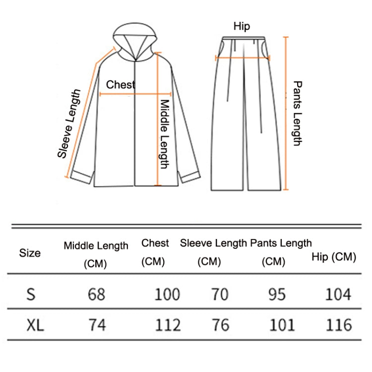 Rainfreem Outdoor Reflective Fashion Split Raincoat Rain Pants Set, Size: S(Pink)