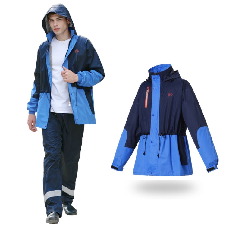 Rainfreem Outdoor Reflective Fashion Split Raincoat Rain Pants Set, Size: XL(Blue)