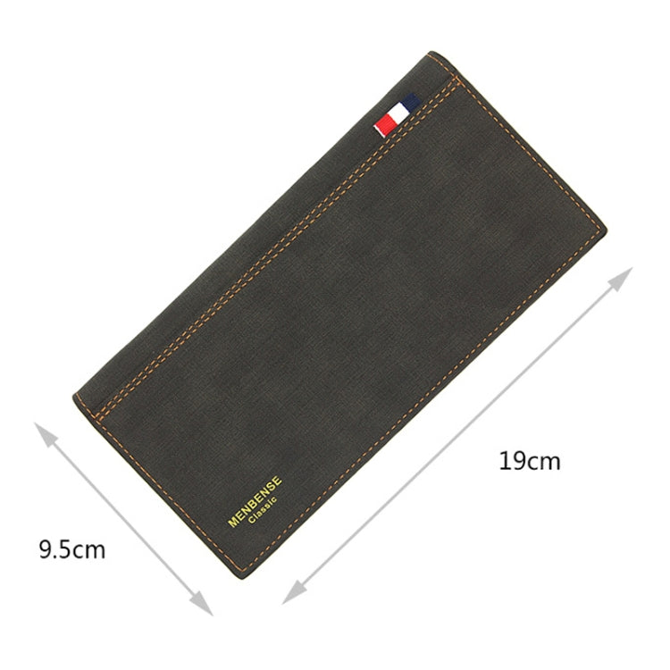 MenBense Matt Male Wallet Long Fashion Large Capacity Male Wallet(Black)