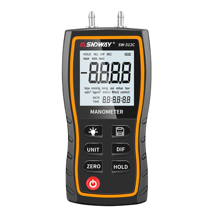 SNDWAY SW-512C Digital Handheld Differential Pressure Gauge Negative Pressure Tester