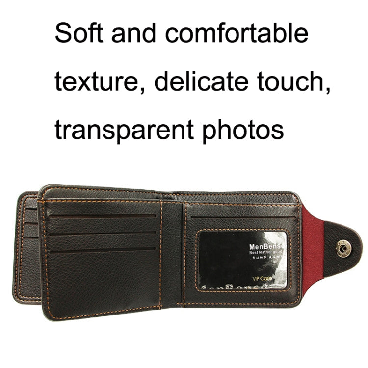 MenBense Men Multi-Card 2 Fold Short Wallet Carrying Card Case(Black)