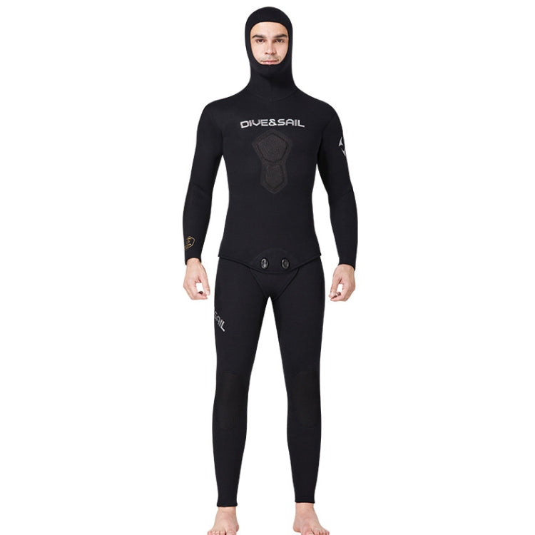 DIVE&SAIL 5mm Split Thick And Keep Warm Long Sleeves Hooded Diving Suit, 5mm XXXL Orange, 5mm M Black, 5mm M Orange, 5mm L Green, 5mm L Black, 5mm L Orange, 5mm XL Green, 5mm XL Black, 5mm XXL Green, 5mm XL Orange, 5mm XXL Black, 5mm XXXL Green        ...