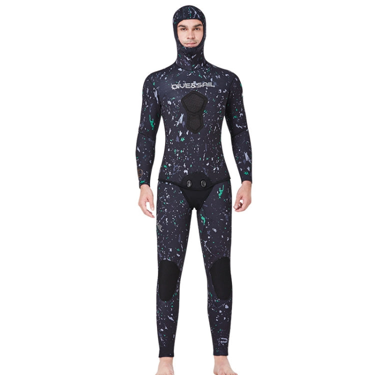 DIVE&SAIL 5mm Split Thick And Keep Warm Long Sleeves Hooded Diving Suit, 5mm XXXL Orange, 5mm M Black, 5mm M Orange, 5mm L Green, 5mm L Black, 5mm L Orange, 5mm XL Green, 5mm XL Black, 5mm XXL Green, 5mm XL Orange, 5mm XXL Black, 5mm XXXL Green        ...
