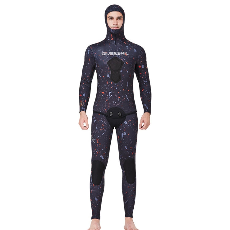 DIVE&SAIL 5mm Split Thick And Keep Warm Long Sleeves Hooded Diving Suit, 5mm XXXL Orange, 5mm M Black, 5mm M Orange, 5mm L Green, 5mm L Black, 5mm L Orange, 5mm XL Green, 5mm XL Black, 5mm XXL Green, 5mm XL Orange, 5mm XXL Black, 5mm XXXL Green        ...
