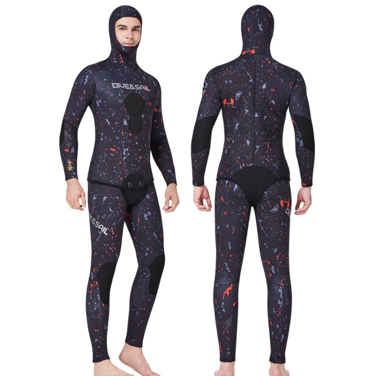DIVE&SAIL 5mm Split Thick And Keep Warm Long Sleeves Hooded Diving Suit, 5mm XXXL Orange, 5mm M Black, 5mm M Orange, 5mm L Green, 5mm L Black, 5mm L Orange, 5mm XL Green, 5mm XL Black, 5mm XXL Green, 5mm XL Orange, 5mm XXL Black, 5mm XXXL Green        ...