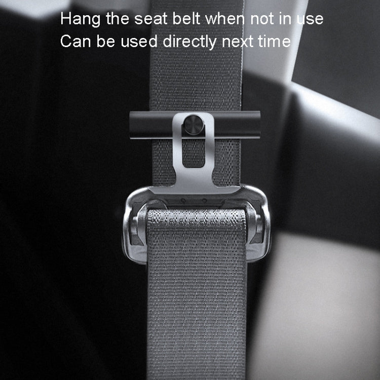 BEN.JACK Car Safety Belt Holder Non-Slip Limiter Slack Adjuster(Silver)