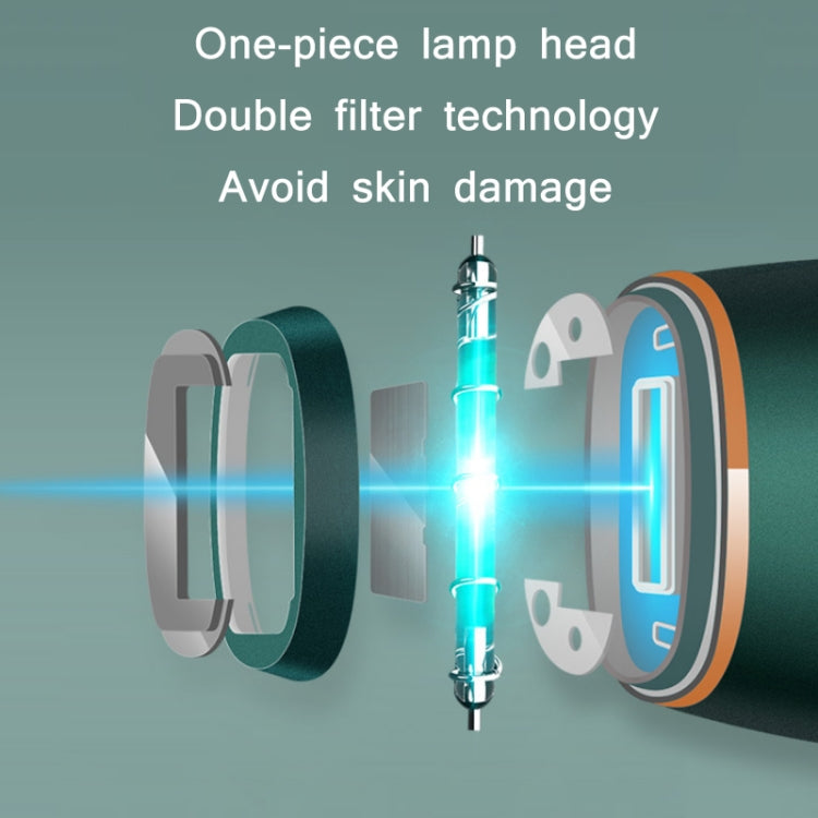 Aimanfun Home IPL Laser Photon Rejuvenation Hair Removal Instrument, Plug: EU Plug(Dark Green)