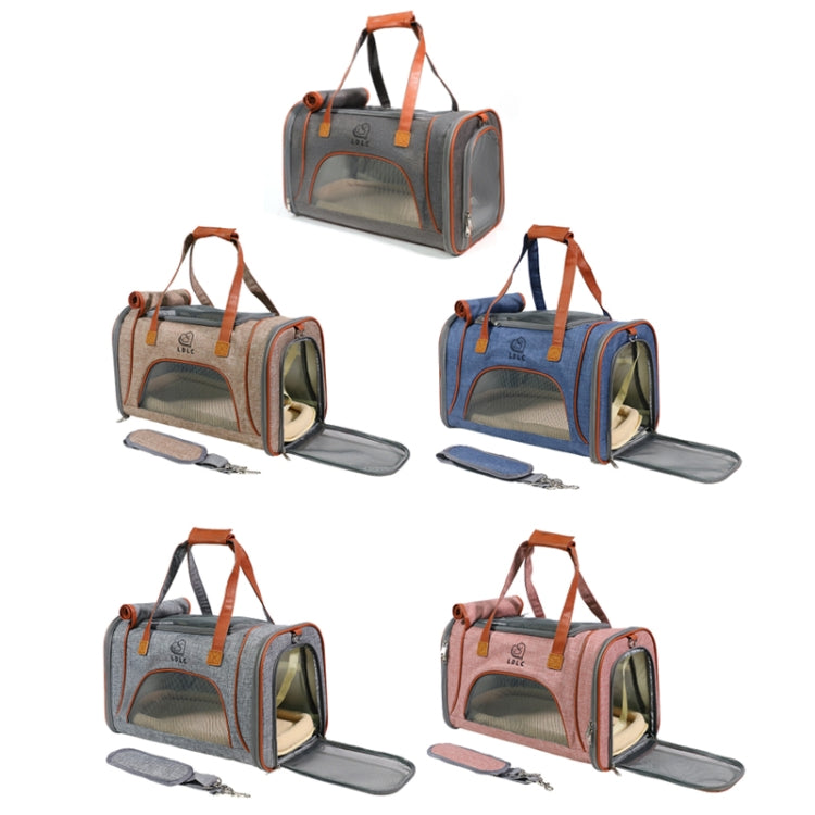 LDLC QS-012 Pet Outing Portable Breathable Foldable Tote Bag(Light Grey)