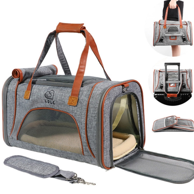 LDLC QS-012 Pet Outing Portable Breathable Foldable Tote Bag(Ginger Yellow)