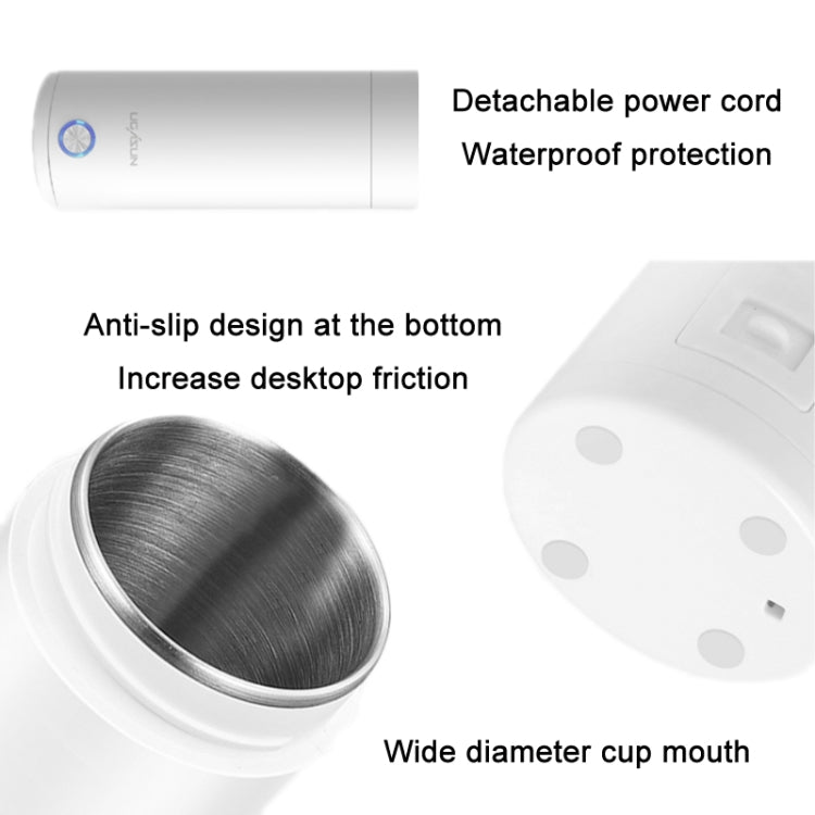 UGASUN Travel Portable Mini Electric Heated Water Cup, Color: EU Plug (Withe)