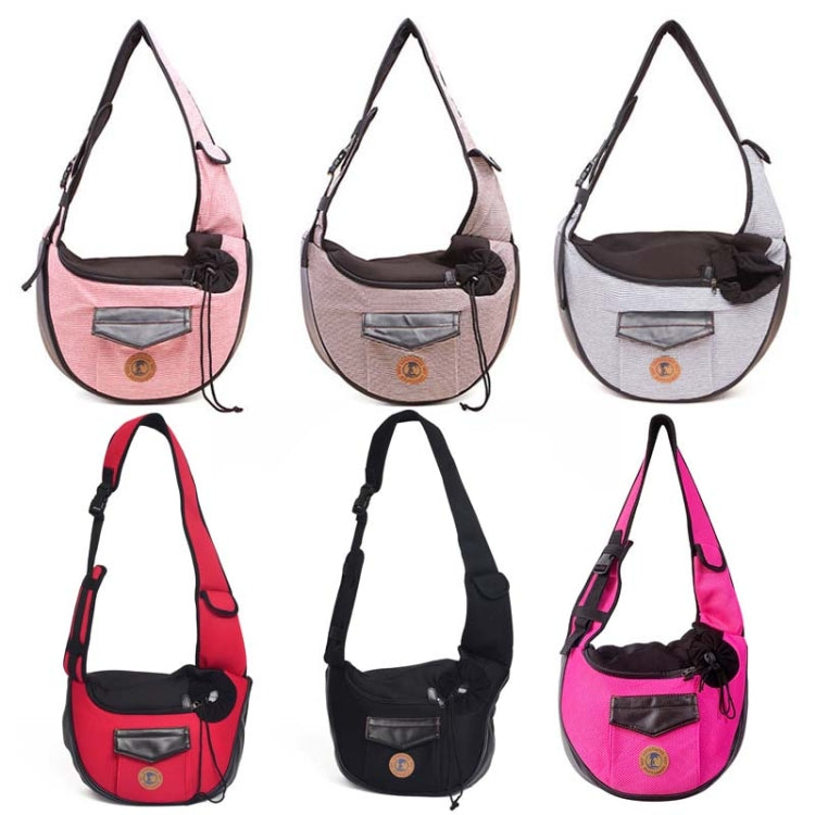 LOVOYAGER Diagonal Pet Backpack Small Dog And Cat Travel Bag, Style: Summer Mesh Black