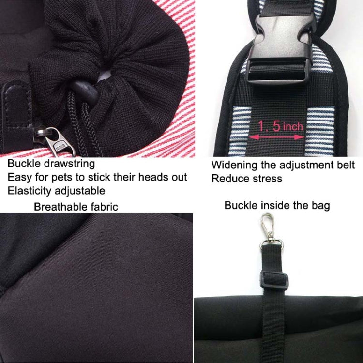 LOVOYAGER Diagonal Pet Backpack Small Dog And Cat Travel Bag, Style: Summer Mesh Black