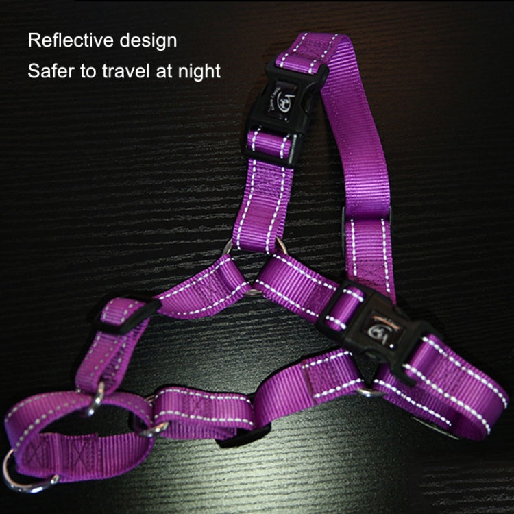 Glow Castle Pet Reflective Nylon Prevent Running Wild Chest Strap, Size: S(Grass Green)