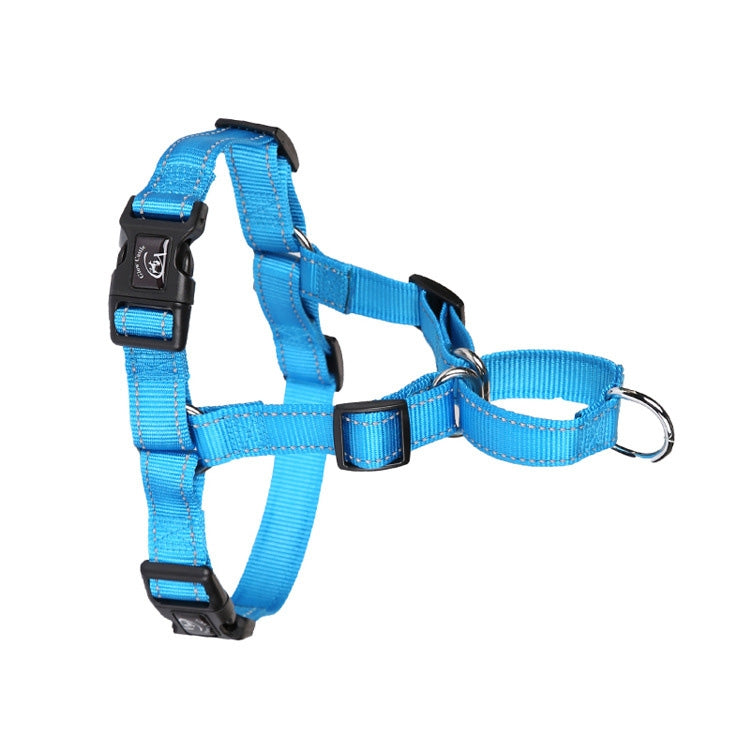 Glow Castle Pet Reflective Nylon Prevent Running Wild Chest Strap, Size: M(Sky Blue)