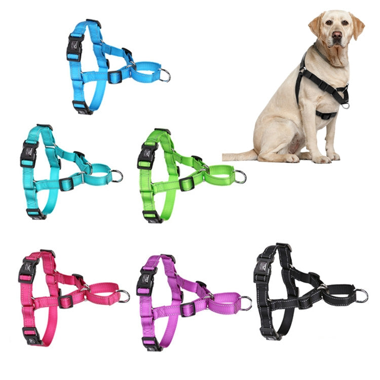 Glow Castle Pet Reflective Nylon Prevent Running Wild Chest Strap, Size: M(Rose Red)