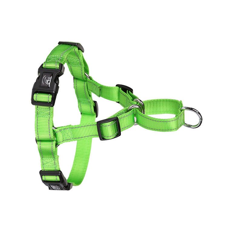 Glow Castle Pet Reflective Nylon Prevent Running Wild Chest Strap, Size: L(Grass Green)
