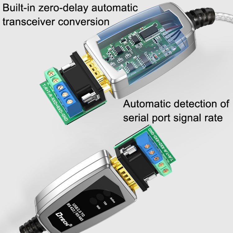 DTECH DT-5019 USB To RS485/422 Industrial Converter Serial Line Communication Adapter(1.2m)