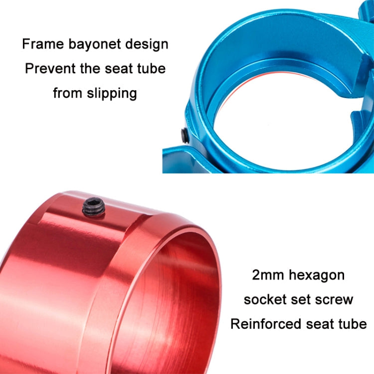 ZTTO Folding Bicycle Seatpost Clamp Retrofit Accessories, Color: 39.8mm (Red)