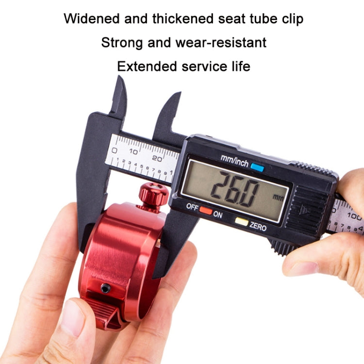 ZTTO Folding Bicycle Seatpost Clamp Retrofit Accessories, Color: 39.8mm (Red)