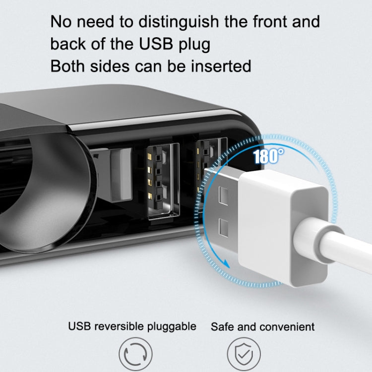 SHUNWEI Car Cigarette Lighter Charger 12/24V USB Converts Socket, Style: 2 Holes 2 USB Voltage