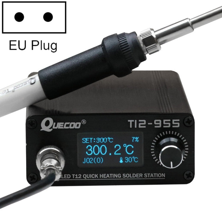 QUECOO 1.3-inch Screen Constant Temperature Soldering Iron, Set: EU Plug (955+907)