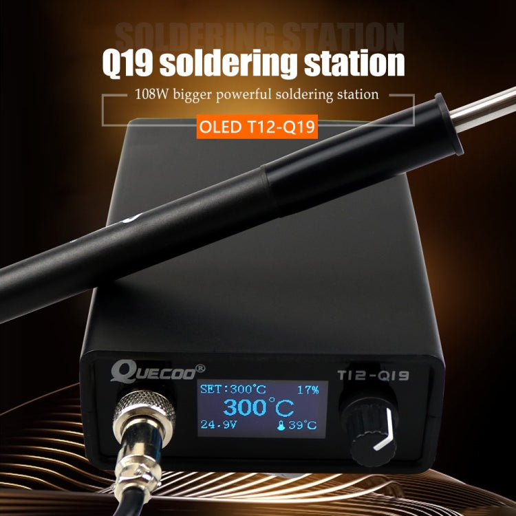 QUECOO 1.3 Inch Display Soldering Station with Handle, Set: EU Plug (Q19+907)