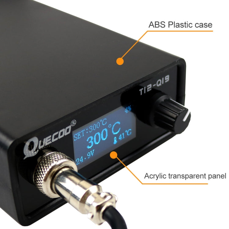 QUECOO 1.3 Inch Display Soldering Station with Handle, Set: EU Plug (Q19+907)