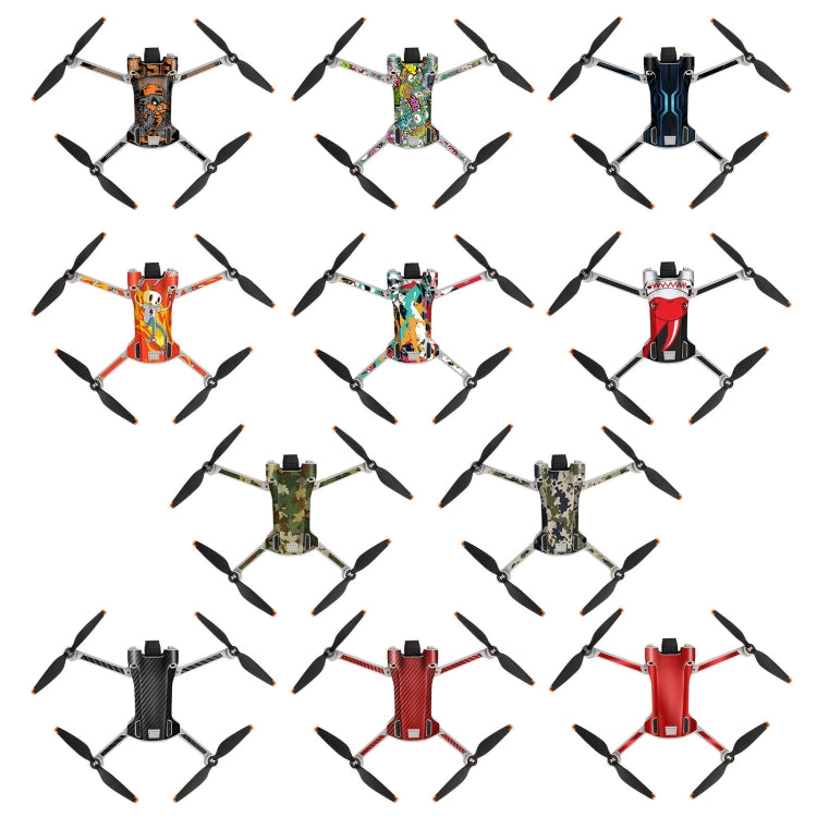 Sunnylife Drone+Remote Control Protective Sticker For DJI Mini 3 Pro RC Version(Carbon Red)