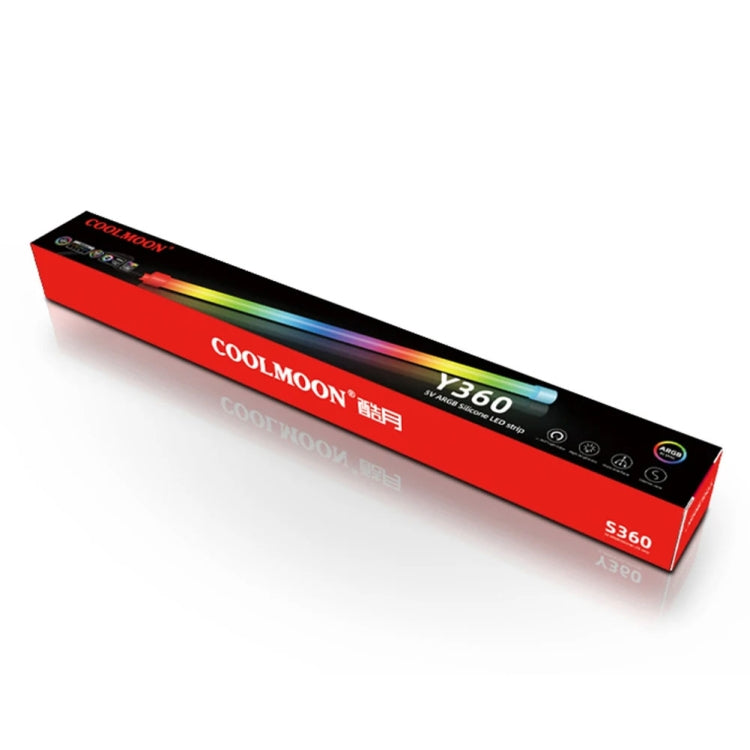 COOLMOON Y360 Round Tube Multi-interface ARGB Chassis Light Bar Computer Decorative Silicone LED Lamp Strip