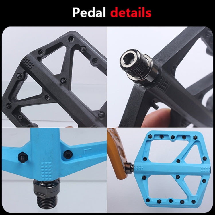 RACEWORK RK66 Mountain Bike Nylon Fiber Pedals(Grey)