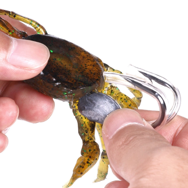 3 PCS HENGJIA SO068 Submerged Crab Hook Anti-hanging Bottom Ice Fishing Bait, Color: 8cm 19g 1