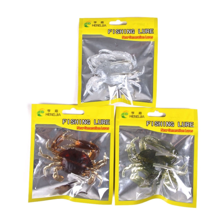 3 PCS HENGJIA SO068 Submerged Crab Hook Anti-hanging Bottom Ice Fishing Bait, Color: 8cm 19g 2