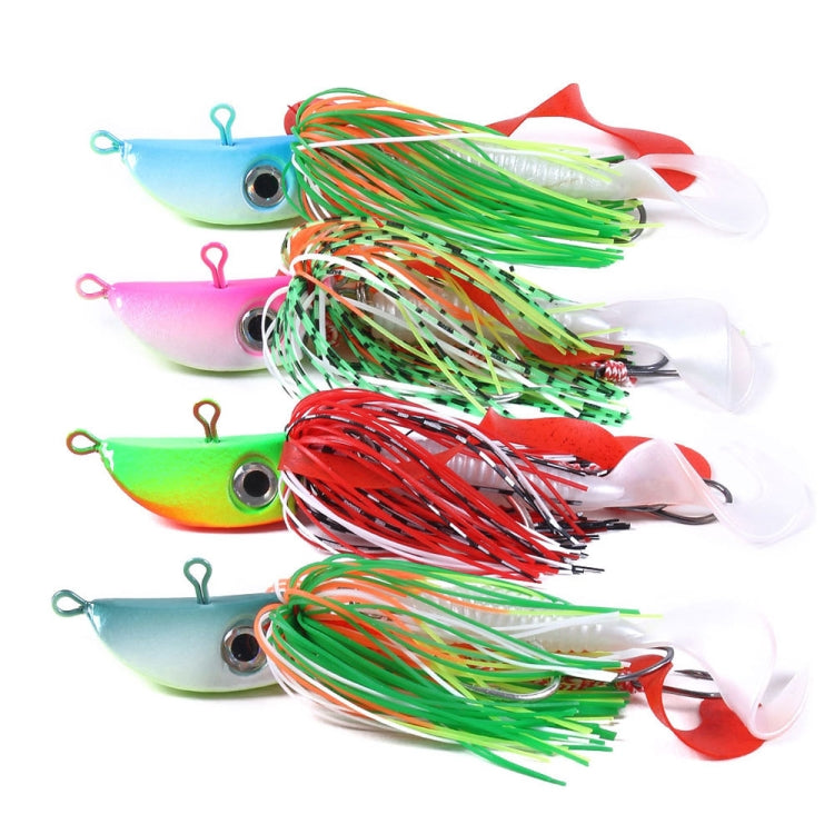 HENGJIA JIG Fish Head Beard Lead Hook, Specification: 80G(No. 3)