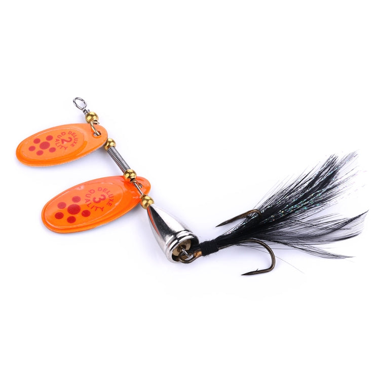 HENGJIA SP304 6.5cm 13g Feather Hook Rotating Sequin Road Lure Bait(Black)