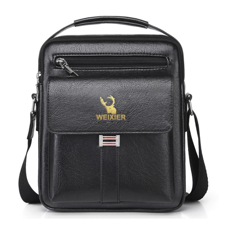 WEIXIER D245 Men Business Bag Large Capacity Shoulder Backpack(Black)