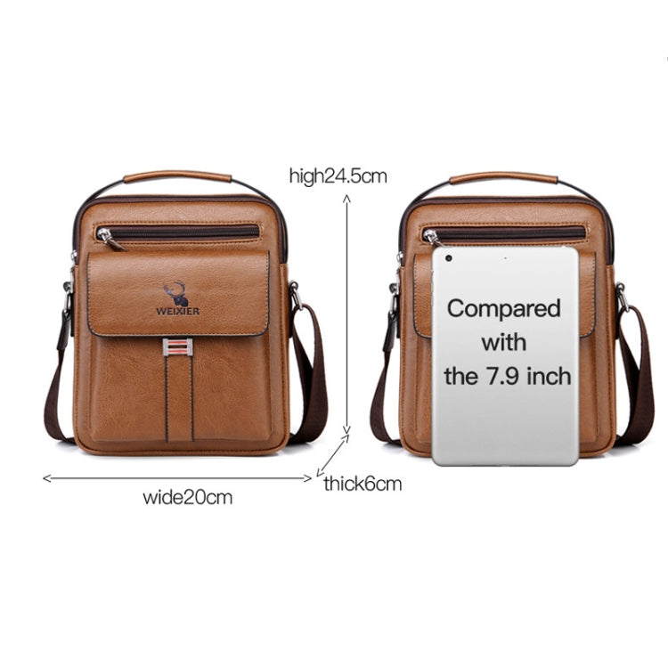 WEIXIER D245 Men Business Bag Large Capacity Shoulder Backpack(Black)
