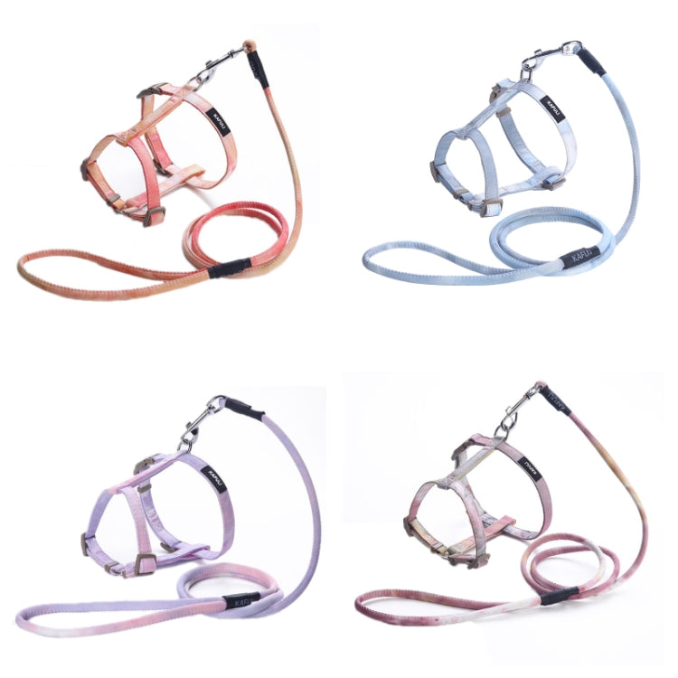 KAFULI Pet Adjustable I-Shape Harness Leash, Size: M(Gradient Blue)