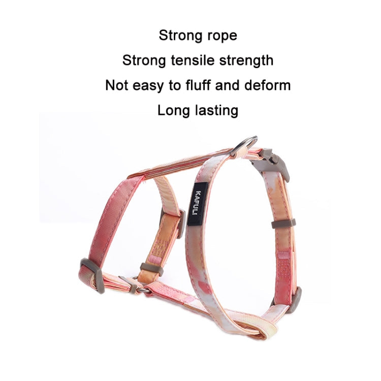 KAFULI Pet Adjustable I-Shape Harness Leash, Size: M(Algae Yellow)