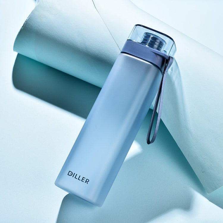 Diller D8646 Square Shape Fitness Leakproof Water Bottle, Capacity: 550ml(Blue)