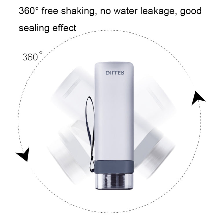 Diller D8646 Square Shape Fitness Leakproof Water Bottle, Capacity: 550ml(Blue)